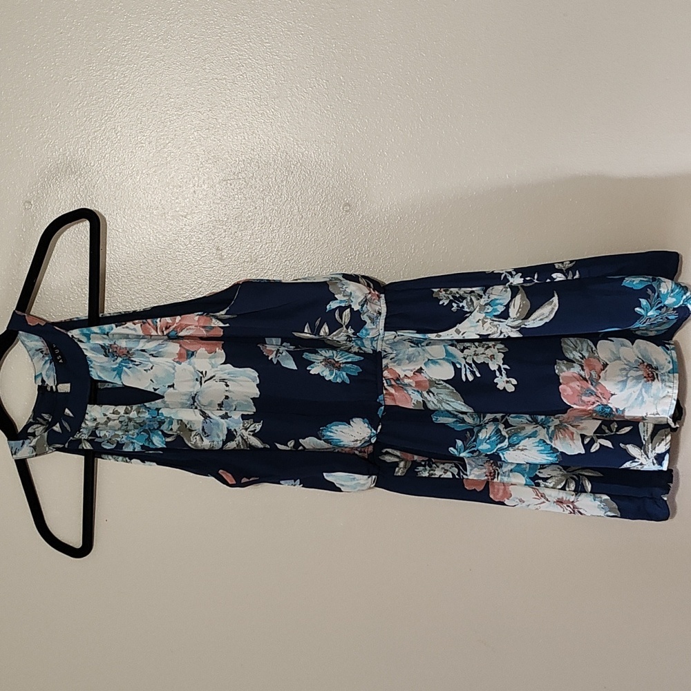 As U Wish Romper Navy Floral with pockets short